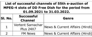 dd free dish 55th e auction result