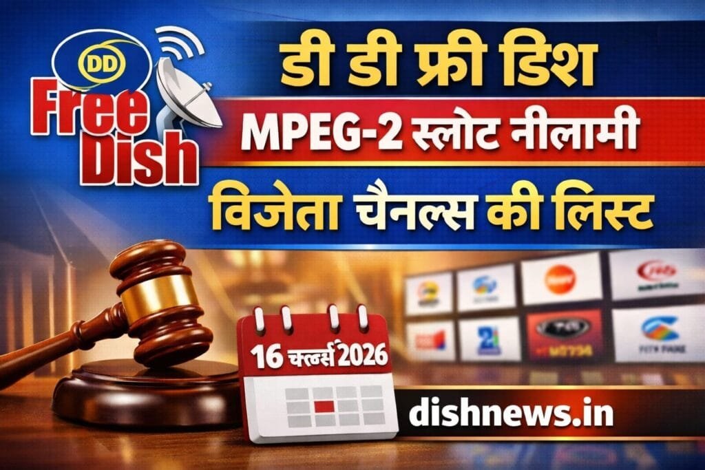 DD Free Dish Mpeg2 Slot Winner Channels List 2026